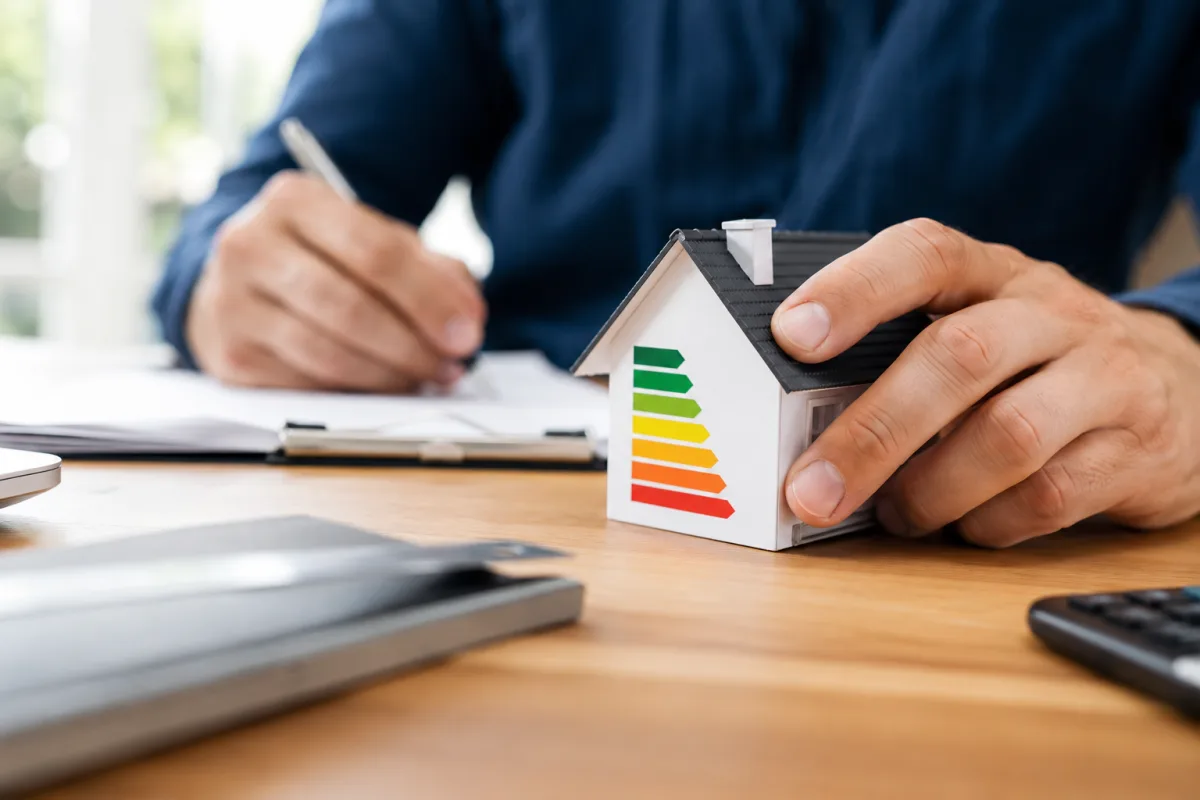 Audit énergétique ou DPE : ce que j'ai compris de la vraie différence Rapport d'audit énergétique posé sur une table avec des annotations manuscrites et des graphiques de consommation