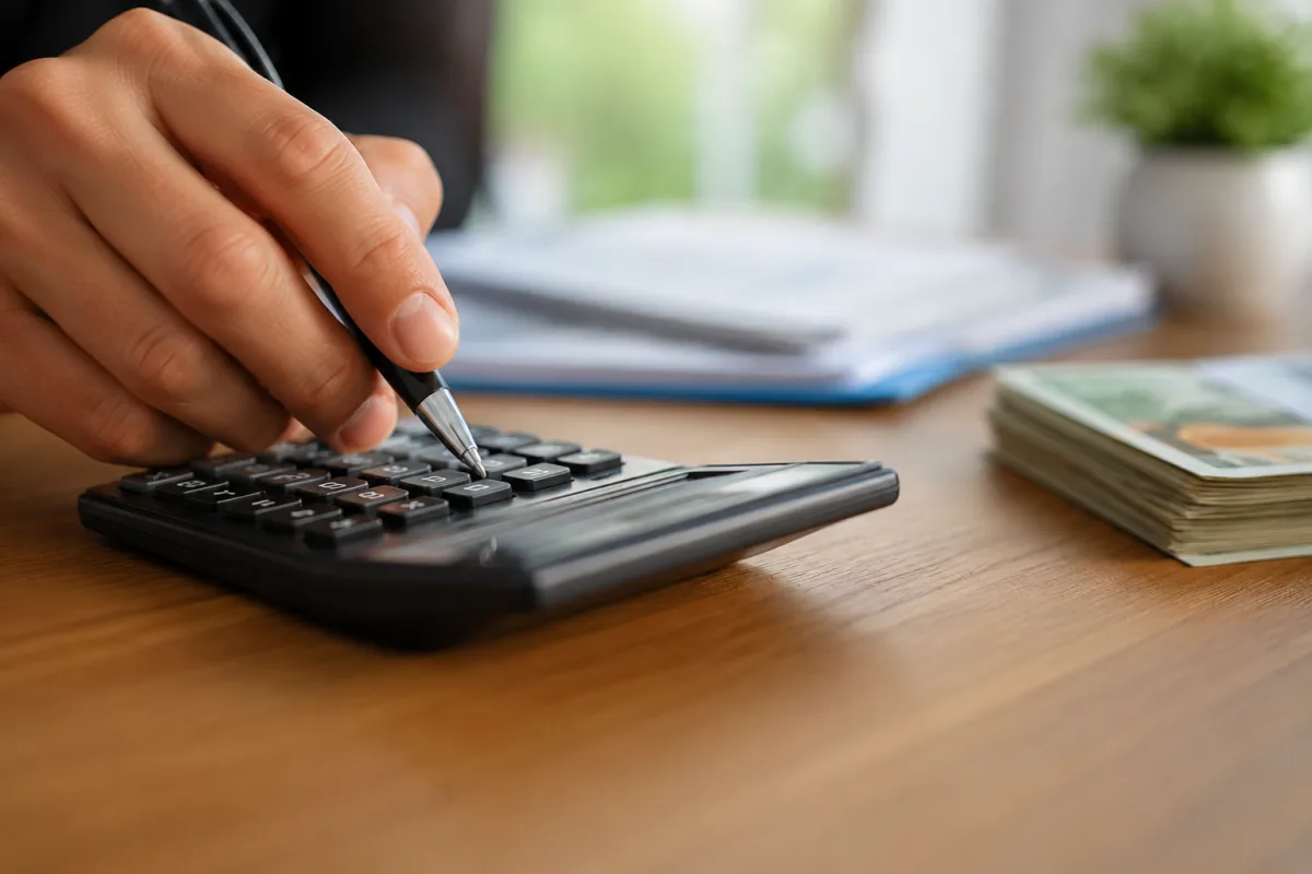 Gros plan sur un document bancaire affichant la ligne des frais de gestion prélevés