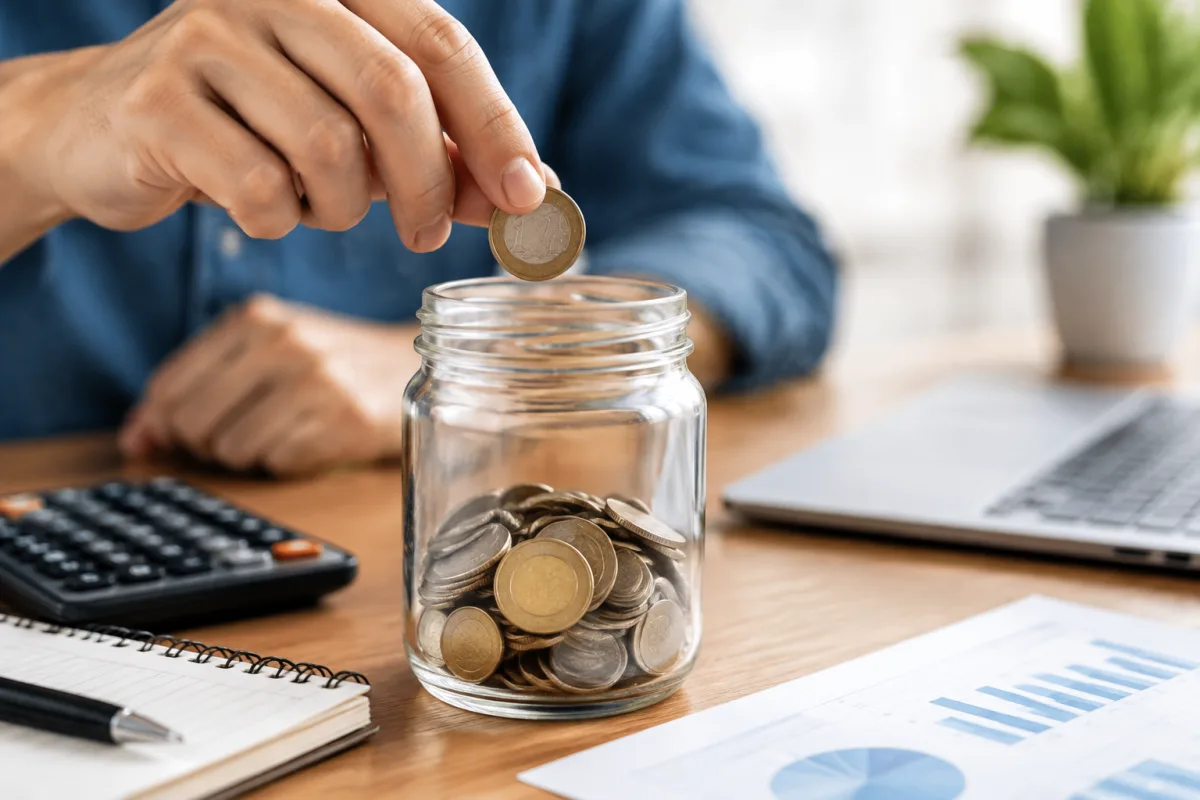 Gros plan sur les mains d'un salarié signant son contrat d'intéressement au bureau