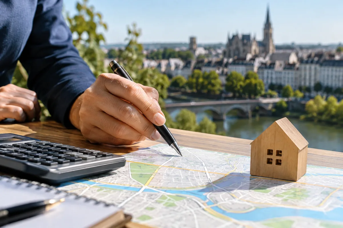Gros plan sur un bail de location meublée posé à côté des clés d'un appartement